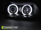 Preview: CCFL Angel Eyes Scheinwerfer für BMW 3er E90/E91 05-08 schwarz